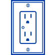 Electrical socket icon